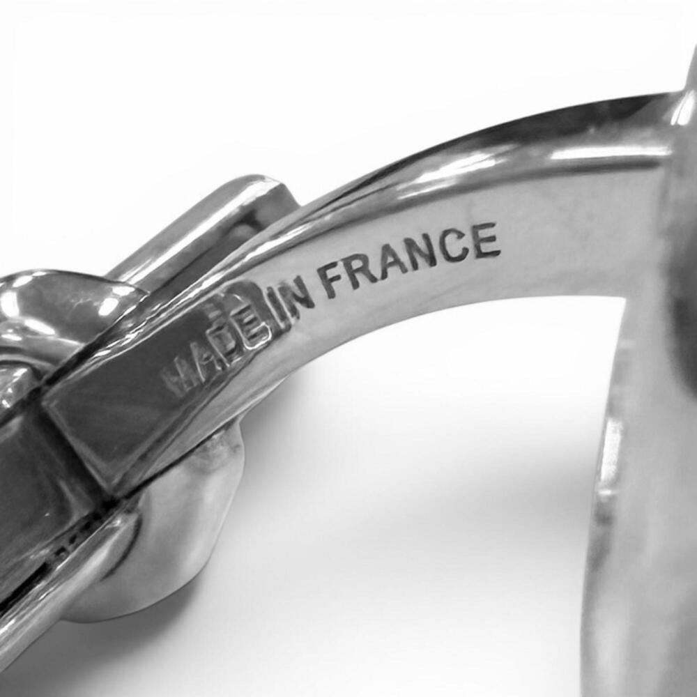 HERMES AG925 Sellier motif Clou de Selle cufflinks, silver, made in France, t... - Picture 6 of 7